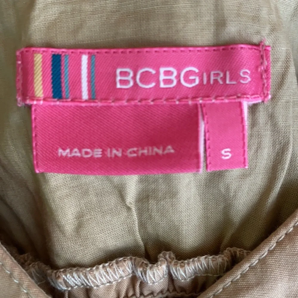 {BCBG} BCBGirls | Linen Blend Striped Sweetheart Neck Y2K Babydoll Top (S) - Picture 5 of 9